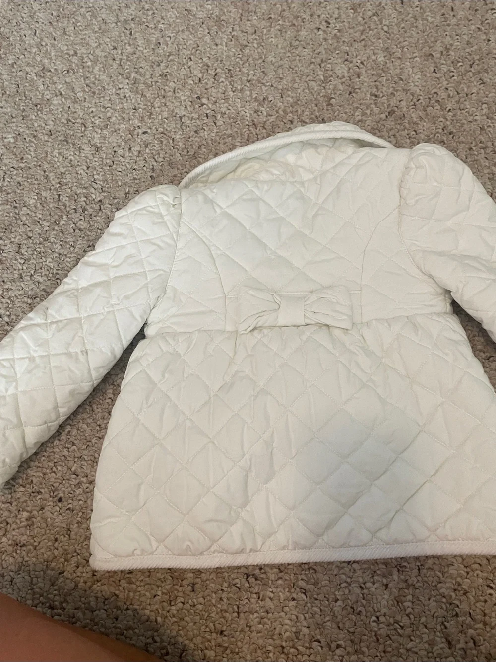 Ralph Lauren Cream Quilted Puffer Jacket for Kids